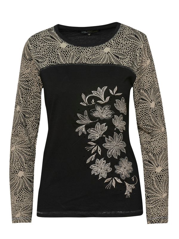 KOROSHI KOROSHI Тениска  бежово / черно