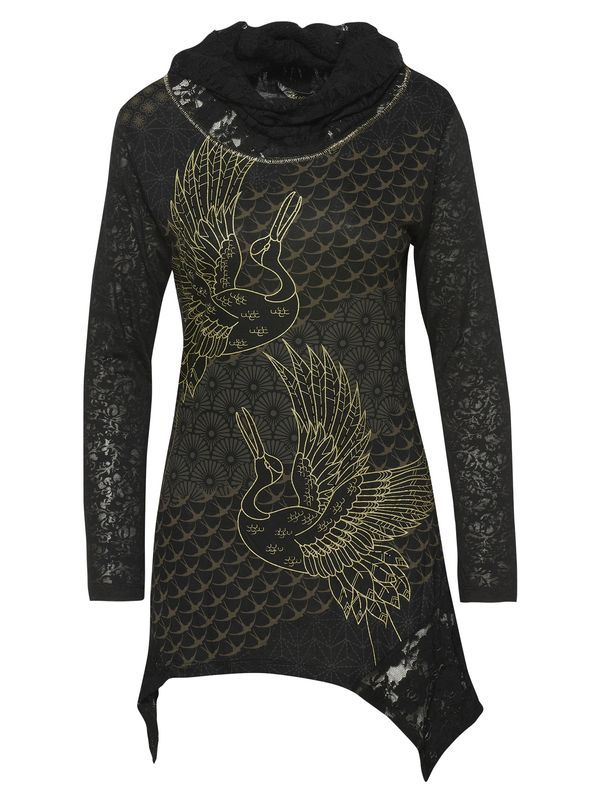 KOROSHI KOROSHI Тениска  бежово / зелено / черно