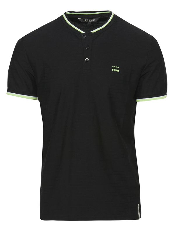 KOROSHI KOROSHI Тениска  черно / бяло