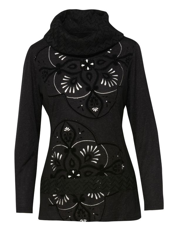 KOROSHI KOROSHI Тениска  черно / бяло