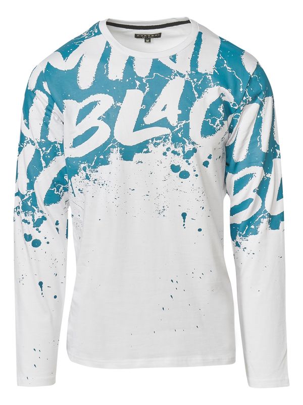 KOROSHI KOROSHI Тениска  циан / бяло