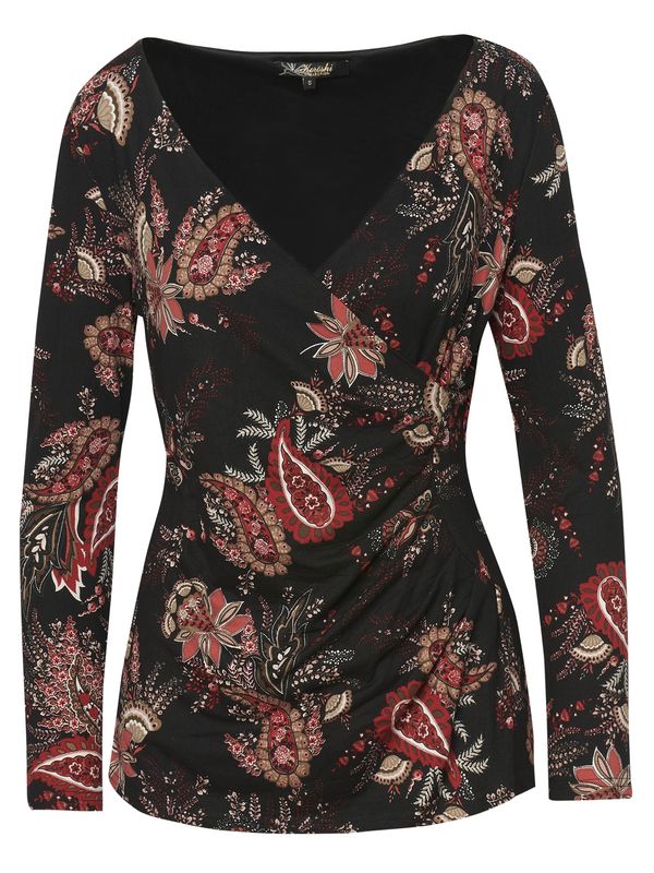 KOROSHI KOROSHI Тениска  екрю / карамел / тъмночервено / черно