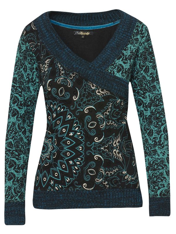 KOROSHI KOROSHI Тениска  екрю / петрол / смарагдово зелено / черно