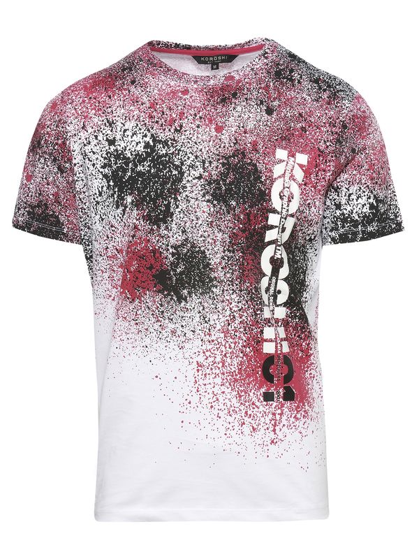 KOROSHI KOROSHI Тениска  фуксия / черно / бяло