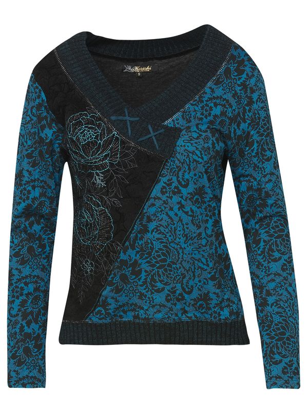 KOROSHI KOROSHI Тениска  кобалтово синьо / петрол / черно