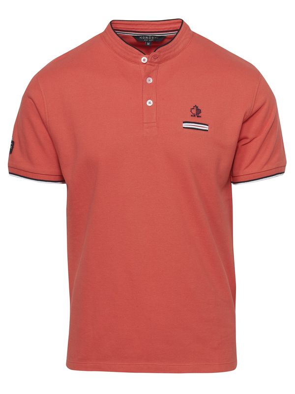 KOROSHI KOROSHI Тениска  корал / черно / бяло