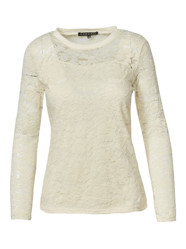 KOROSHI KOROSHI Тениска  кремаво