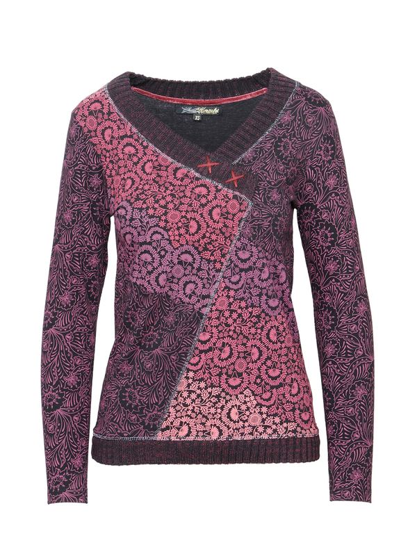 KOROSHI KOROSHI Тениска  лилав / бургундово червено / пъпеш