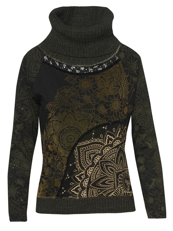 KOROSHI KOROSHI Тениска  маслина / черно