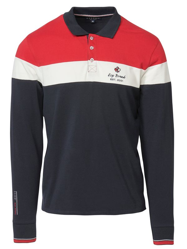 KOROSHI KOROSHI Тениска  морскосиньо / червено / бяло