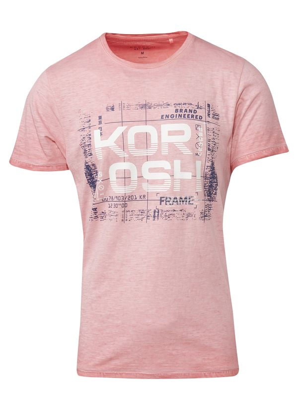 KOROSHI KOROSHI Тениска  морскосиньо / розов меланж / бяло