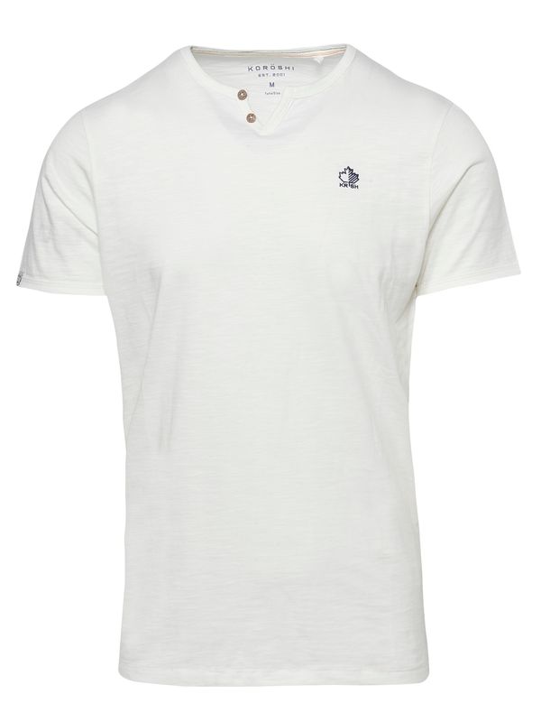 KOROSHI KOROSHI Тениска  нейви синьо / мръсно бяло