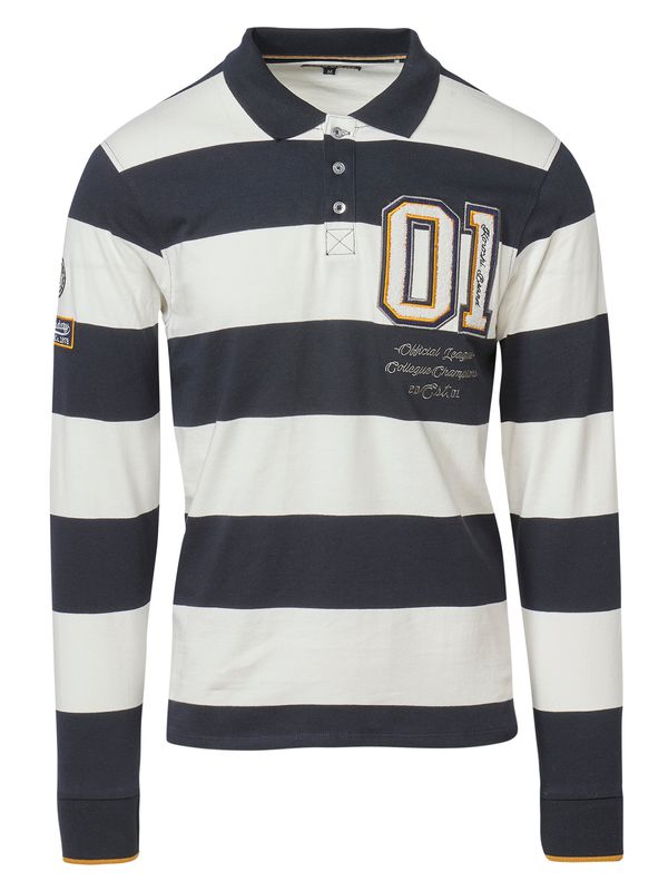 KOROSHI KOROSHI Тениска  нейви синьо / оранжево / бяло