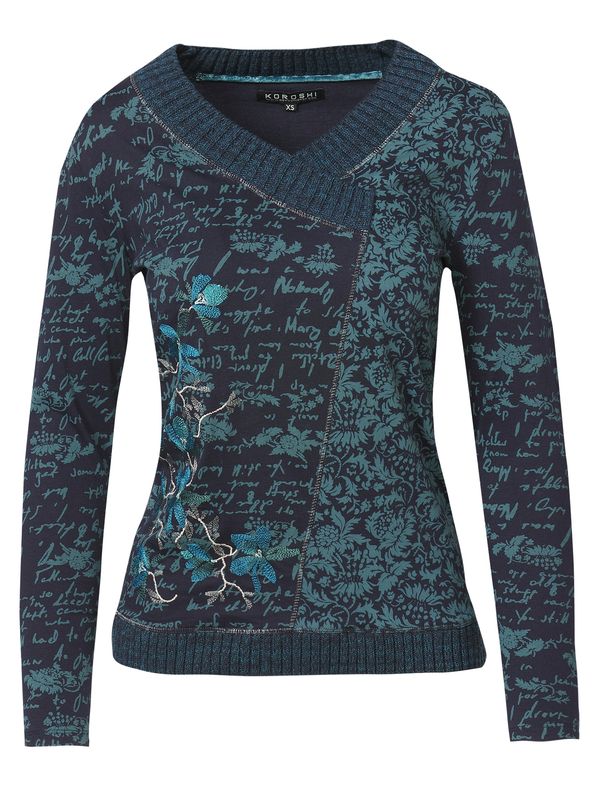 KOROSHI KOROSHI Тениска  нейви синьо / жълто