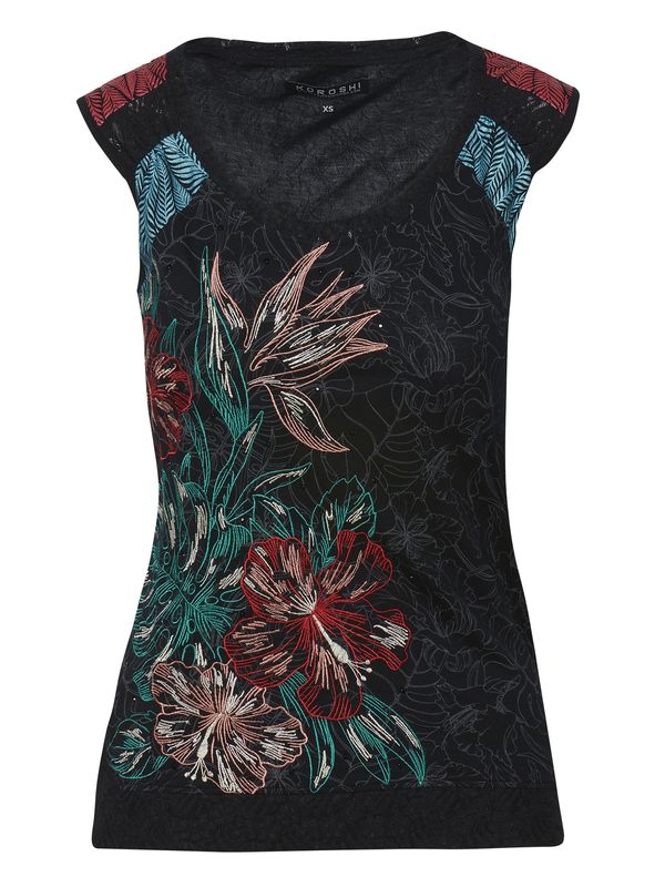 KOROSHI KOROSHI Тениска  пъстро / черно