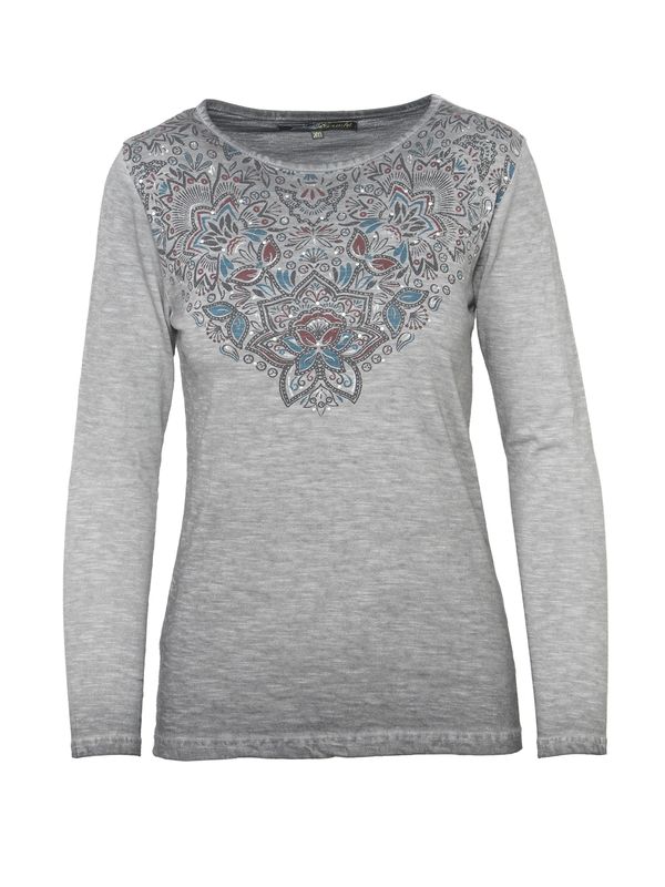 KOROSHI KOROSHI Тениска  синьо / кафяво / сиво