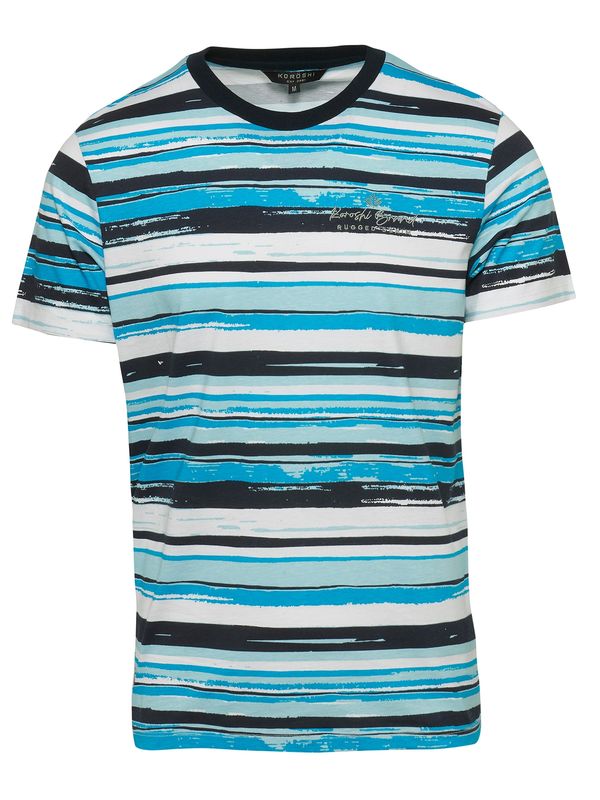 KOROSHI KOROSHI Тениска  синьо / нейви синьо / опушено синьо / светлосиньо