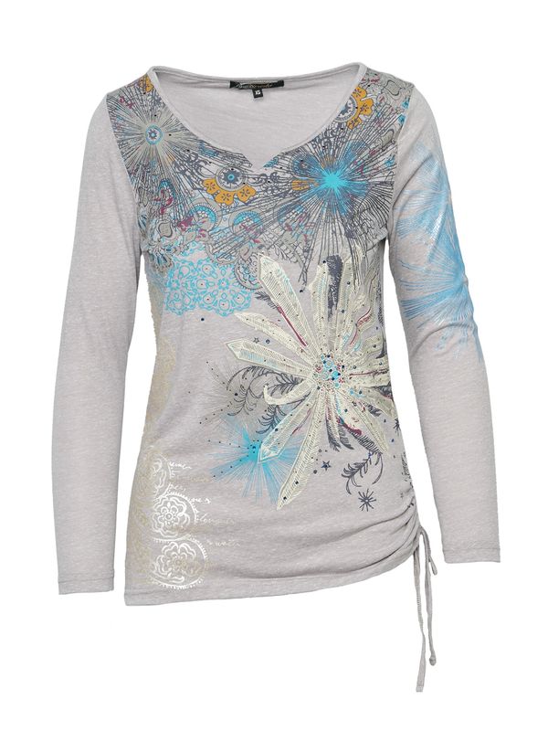 KOROSHI KOROSHI Тениска  синьо / сиво / лилав / оранжево