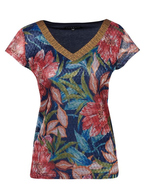 KOROSHI KOROSHI Тениска  синьо / зелено / бледорозово / червено