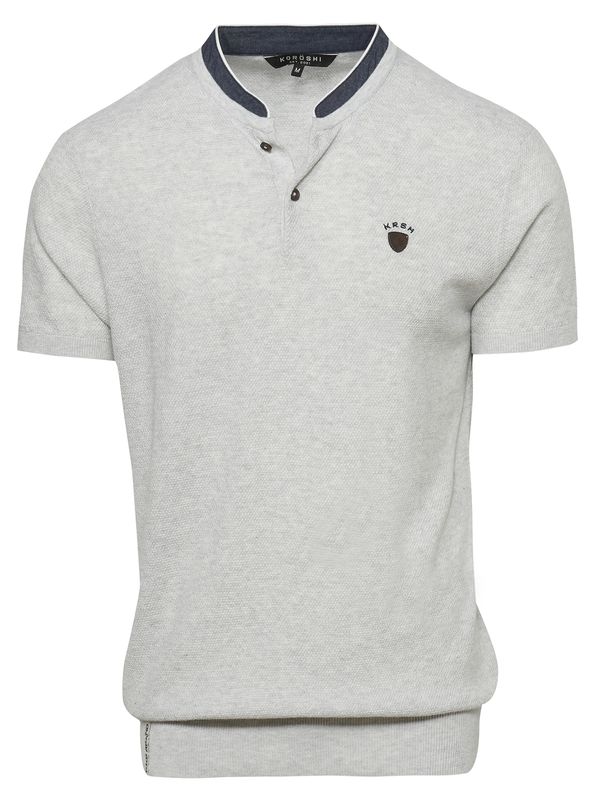 KOROSHI KOROSHI Тениска  сив меланж / черно