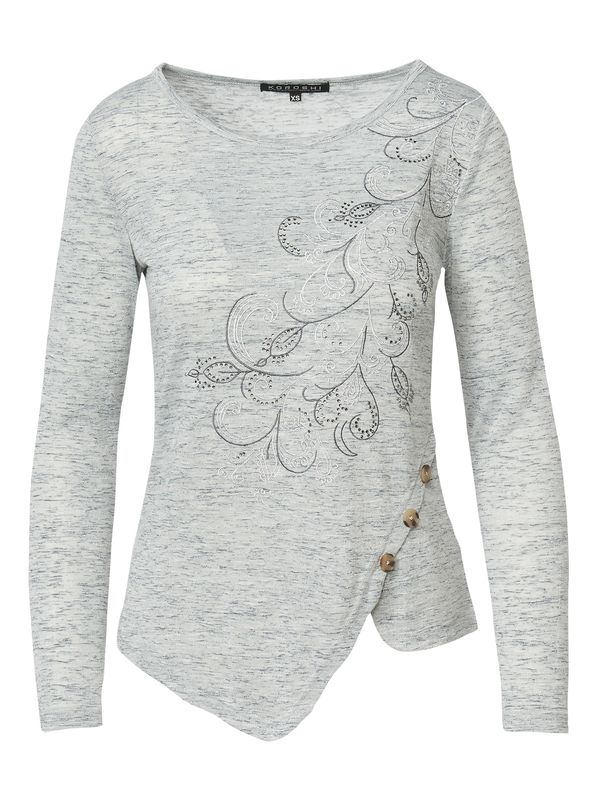 KOROSHI KOROSHI Тениска  сив меланж