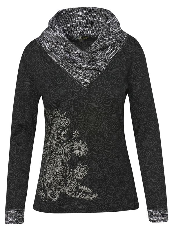 KOROSHI KOROSHI Тениска  сребърно сиво / тъмносиво / черно