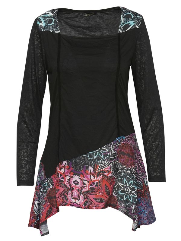 KOROSHI KOROSHI Тениска  светлосиньо / червено / черно / бяло