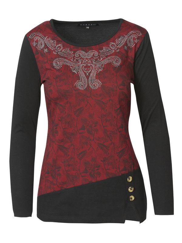 KOROSHI KOROSHI Тениска  тъмночервено