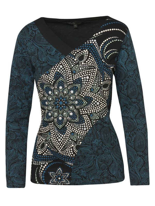 KOROSHI KOROSHI Тениска  тъмносиньо / черно / бяло