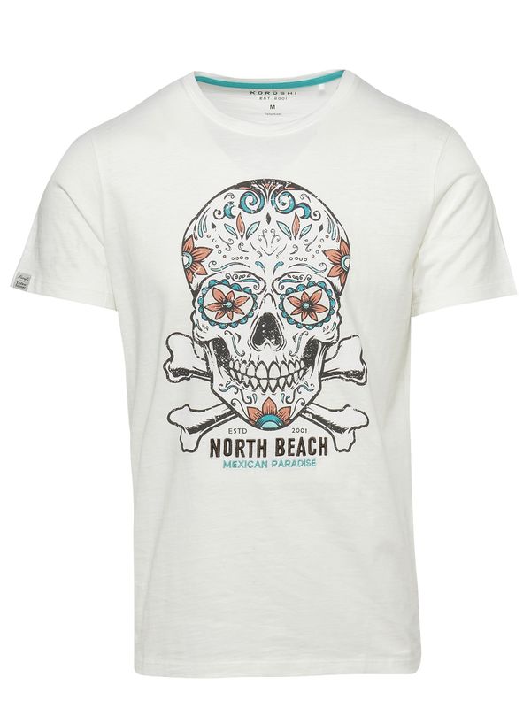 KOROSHI KOROSHI Тениска  тюркоазен / праскова / черно / мръсно бяло