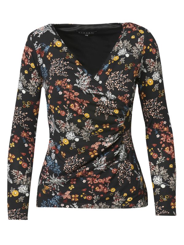 KOROSHI KOROSHI Тениска  жълто / оранжево / черно / бяло