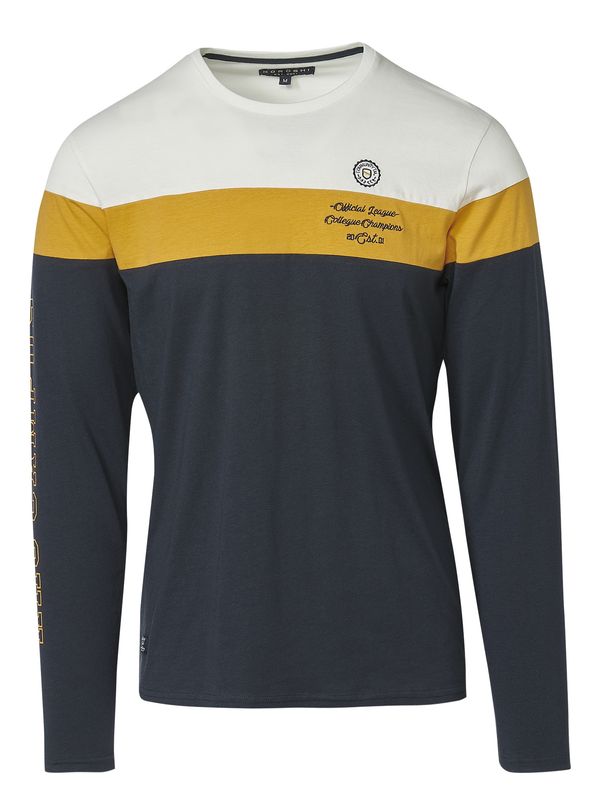 KOROSHI KOROSHI Тениска  жълто / петрол / бяло