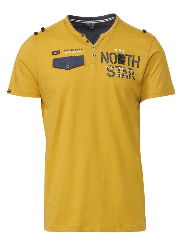 KOROSHI KOROSHI Тениска  жълто / сиво / червено / черно / бяло