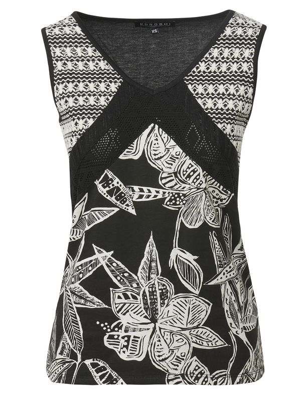 KOROSHI KOROSHI Топ  черно / бяло