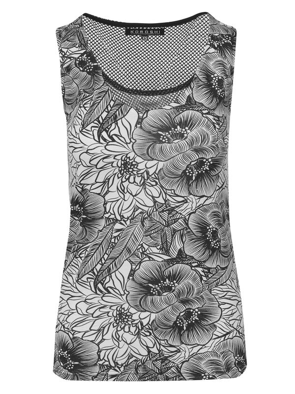 KOROSHI KOROSHI Топ  черно / бяло