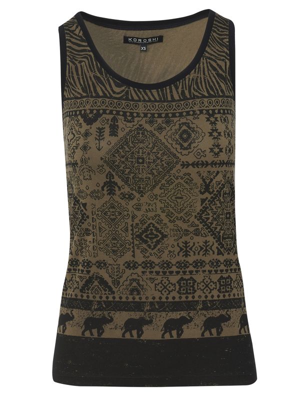 KOROSHI KOROSHI Топ  каки / черно