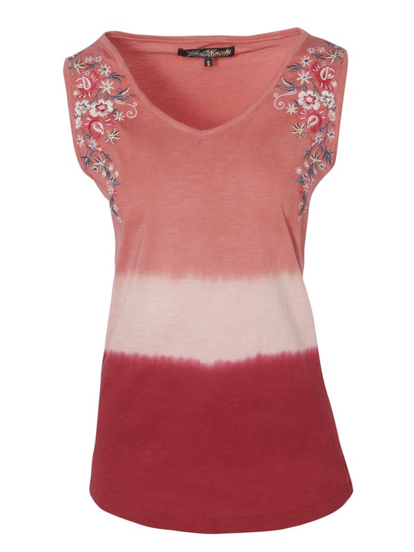 KOROSHI KOROSHI Топ  корал / розе / рубинено червено / бяло