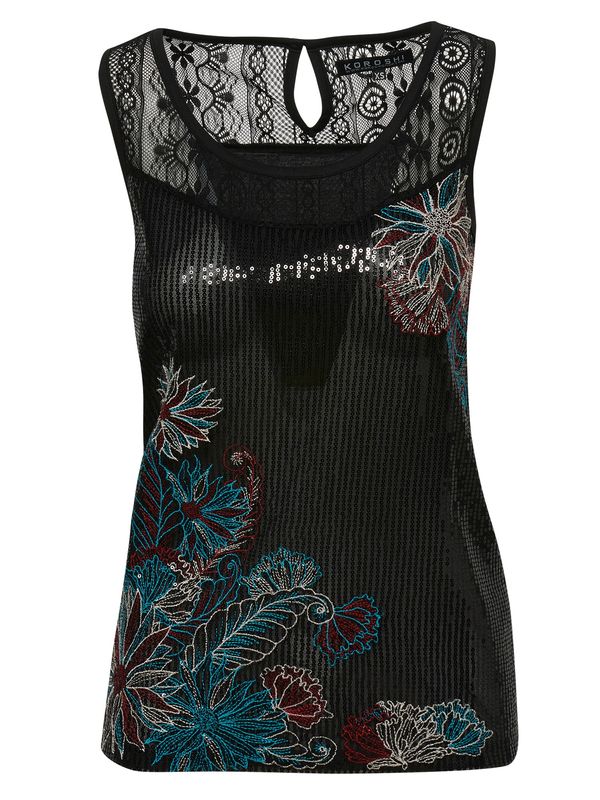 KOROSHI KOROSHI Топ  синьо / червено / черно / бяло