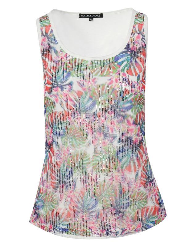 KOROSHI KOROSHI Топ  синьо / тъмнозелено / червено / бяло