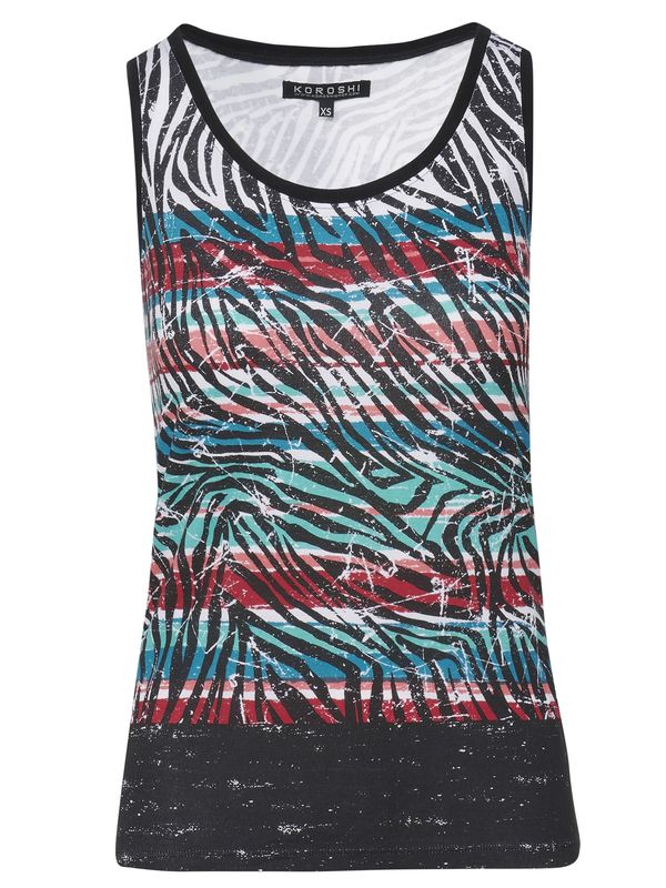 KOROSHI KOROSHI Топ  синьо / тюркоазен / червено / черно