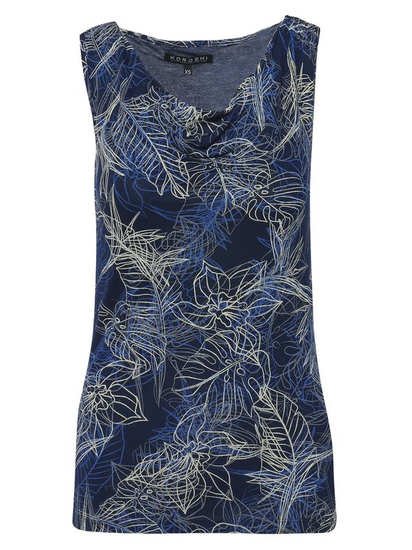 KOROSHI KOROSHI Топ  светлобежово / синьо / морскосиньо