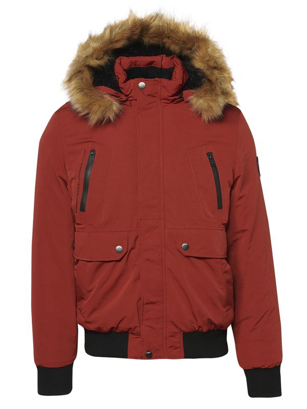 KOROSHI KOROSHI Зимно яке 'Jägerin Jägerin'  бежово / оранжево-червено / черно