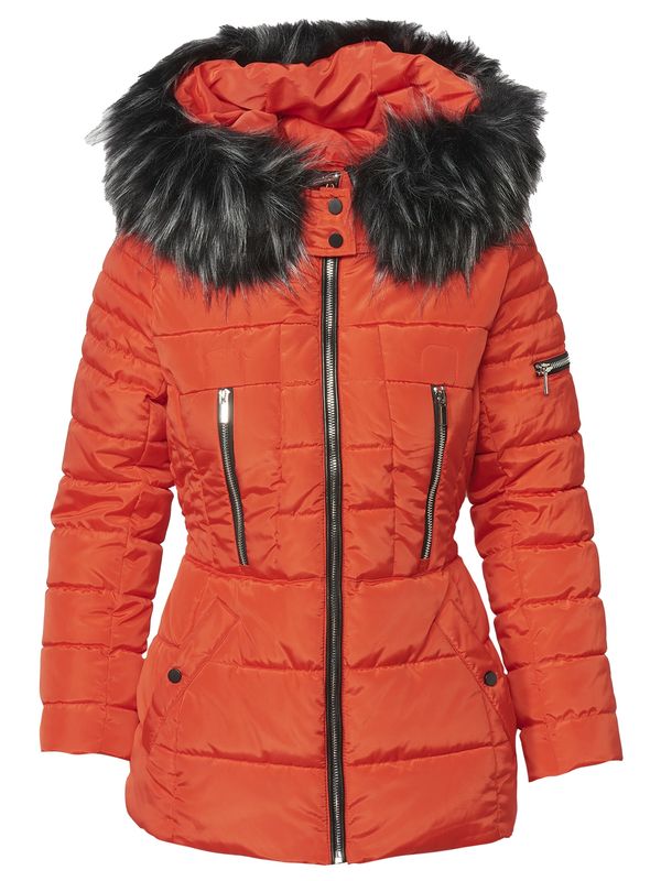 KOROSHI KOROSHI Зимно яке  оранжево-червено / черен меланж