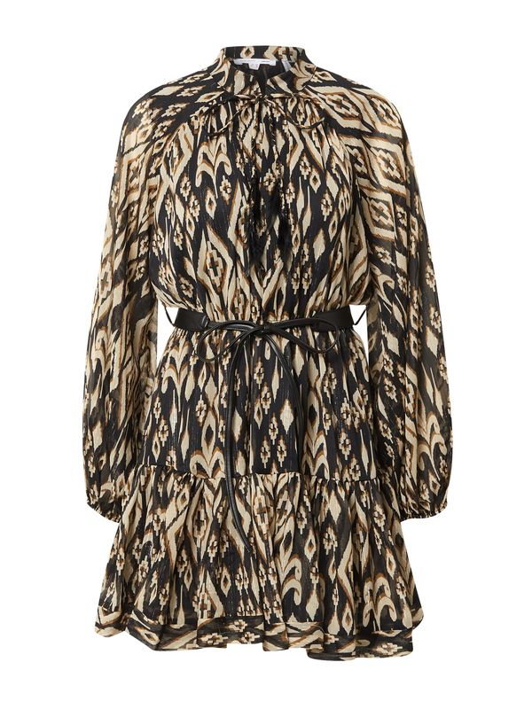 Koton Koton Рокля  екрю / цвят "пясък" / черно