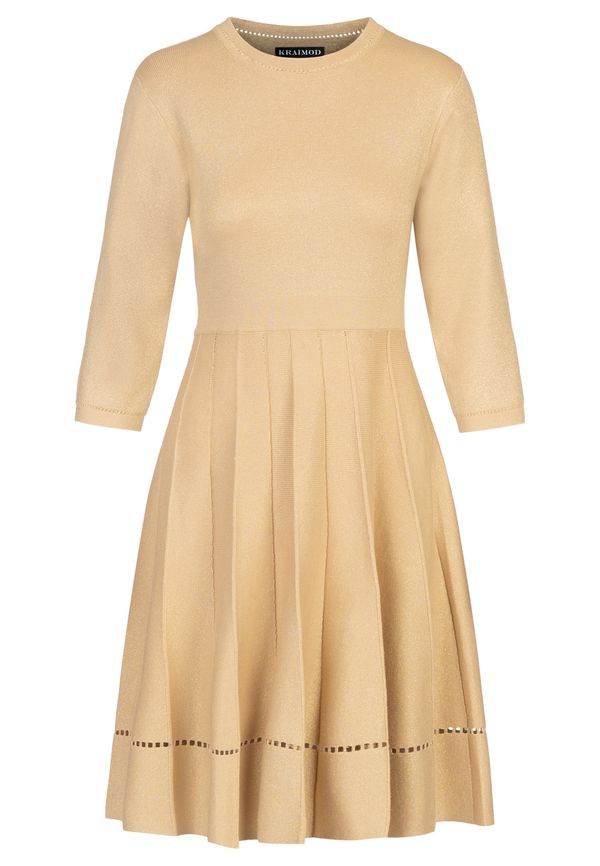 Kraimod Kraimod Плетена рокля  бежово