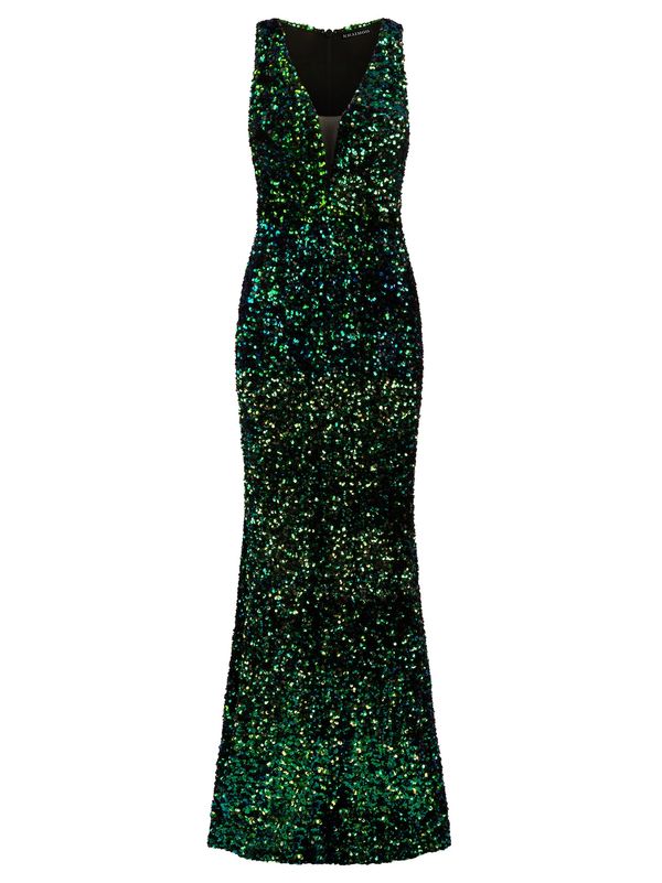 Kraimod Kraimod Вечерна рокля  тъмнозелено / пъстро