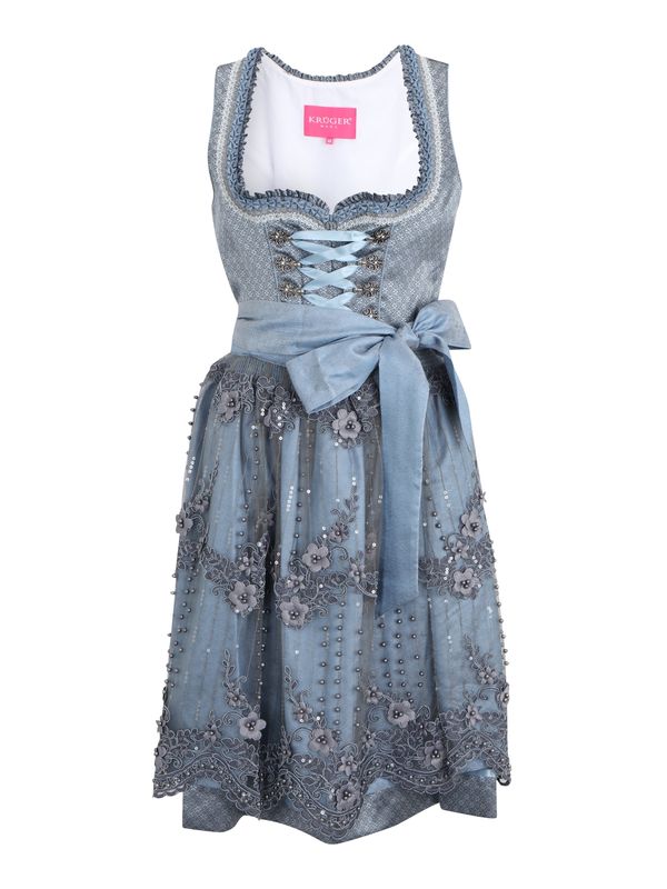 Krüger Madl Krüger Madl Рокля в стил Dirndl 'Nayara'  гълъбово синьо / светлосиньо / сиво