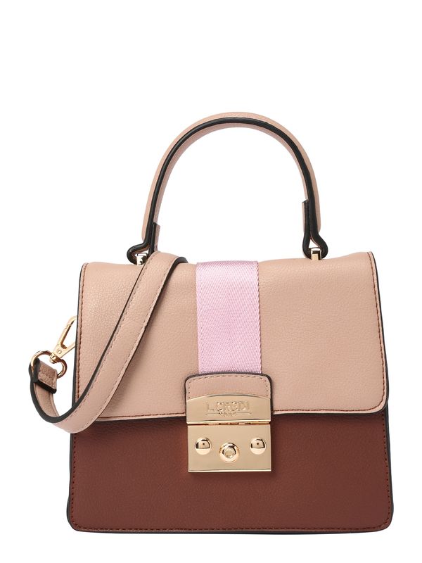 L.CREDI L.CREDI Дамска чанта 'Magnolia'  тъмнокафяво / бледорозово / пудра / черно