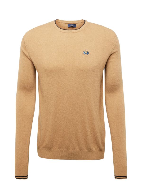 La Martina La Martina Пуловер  морскосиньо / светлокафяво / черно