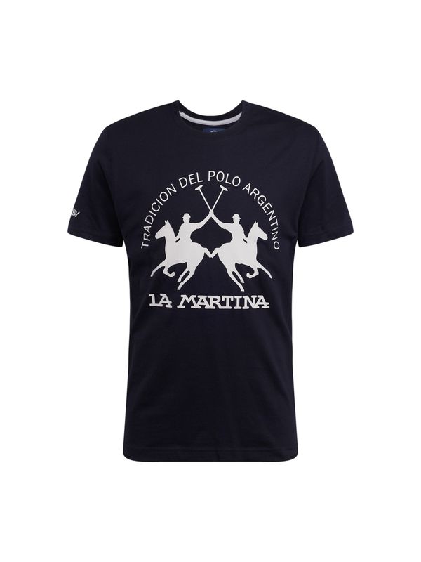 La Martina La Martina Тениска  черно / бяло